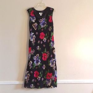 D.W. Studio dress size 12 Black Floral